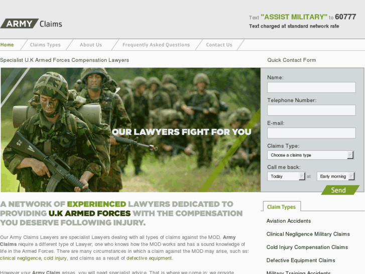 www.armyclaims.co.uk