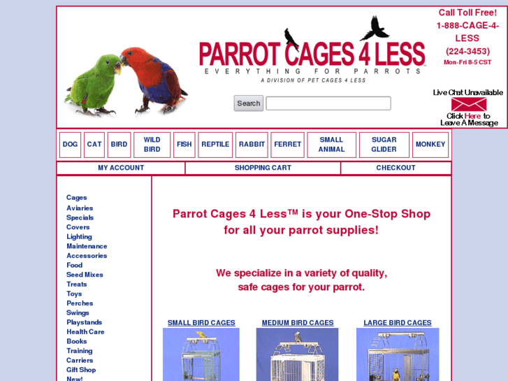 www.parrotcages4less.com