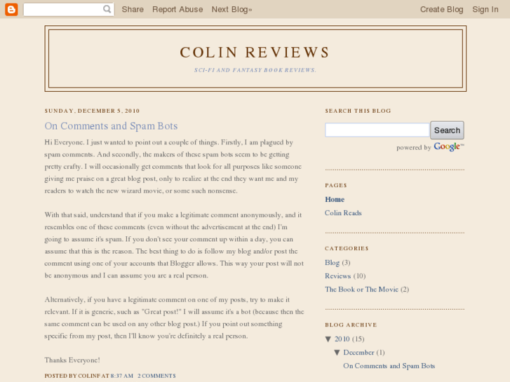 www.colin-reviews.com