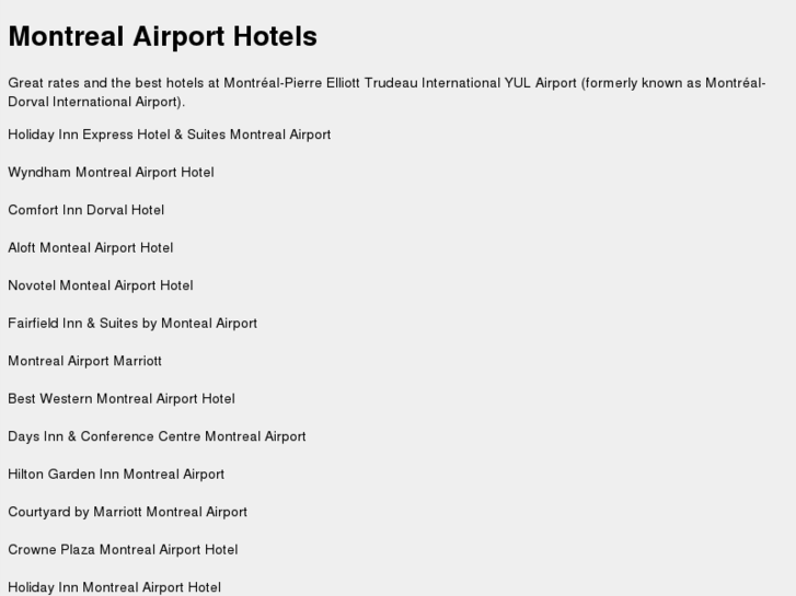 www.montrealairporthotel.com