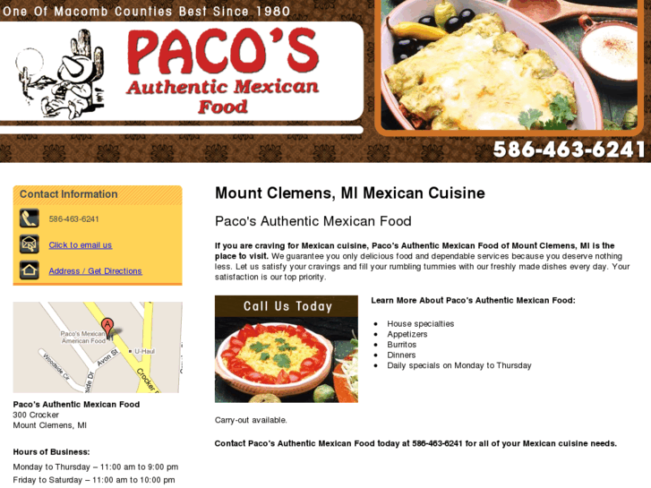 www.pacosmexicanrestaurantmtclemens.com