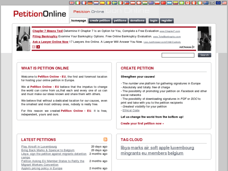 www.petitiononline.eu