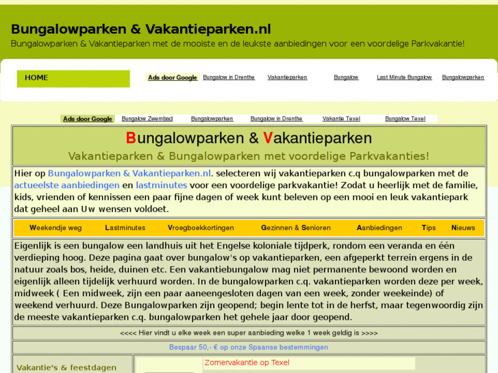 www.bungalowparkenenvakantieparken.nl