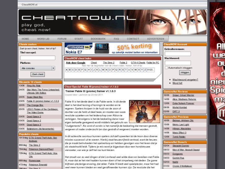 www.cheatnow.nl