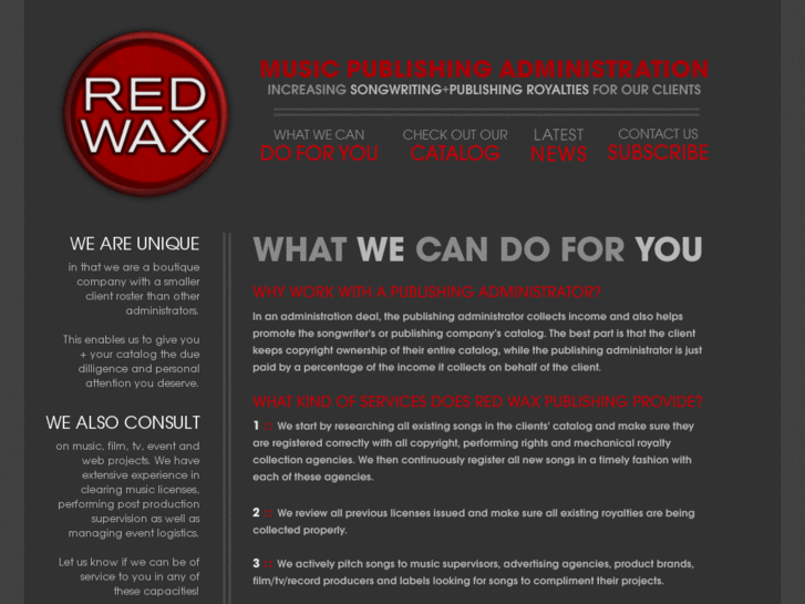 www.redwaxmusic.net