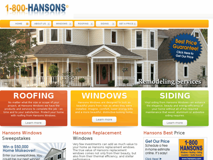 www.hansonsreplacementwindows.com