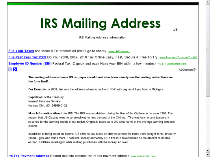 www.irsmailingaddress.net