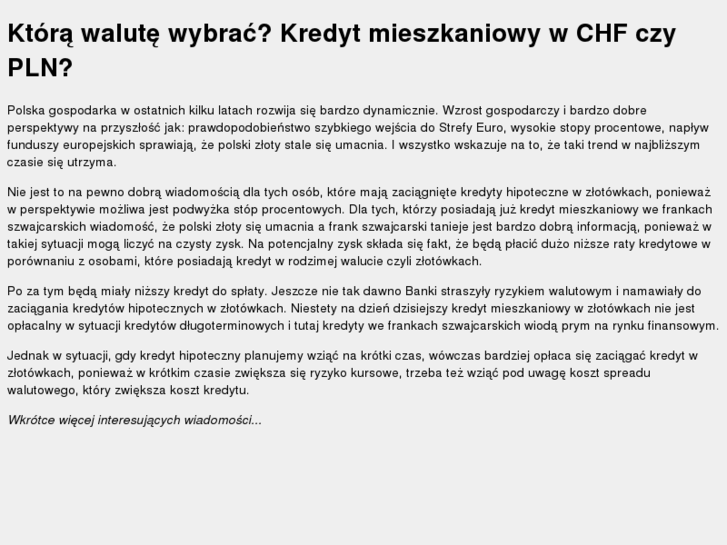 www.kredyt-mieszkaniowy.biz.pl