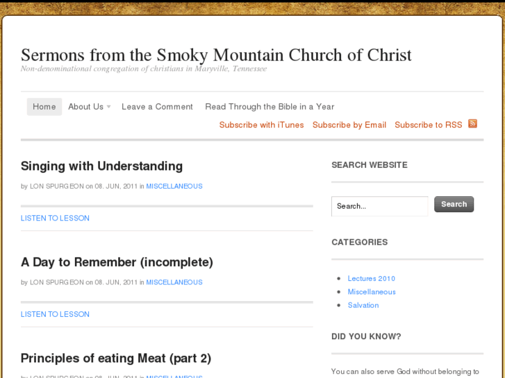 www.smokymountainsermons.com