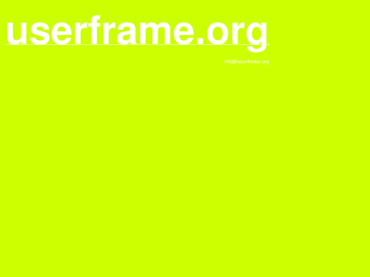 www.userframe.org