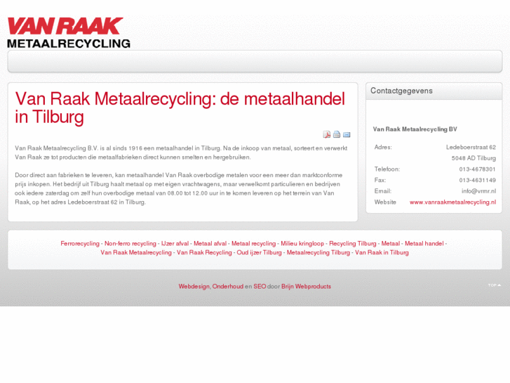 www.vanraakmetaalhandel.com