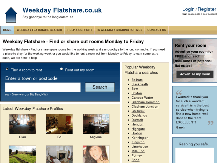 www.weekdayflatshare.com