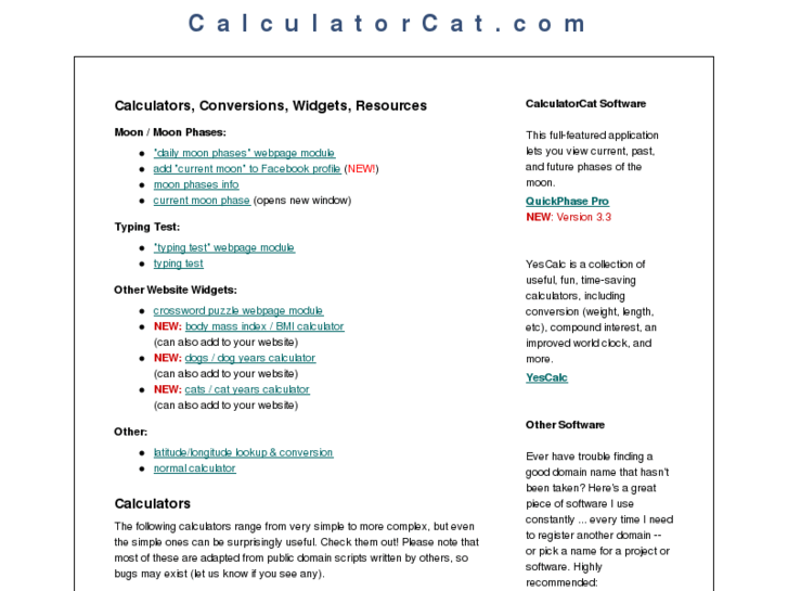 www.calculatorcat.com
