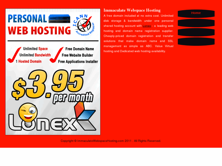 www.immaculatewebspacehosting.com