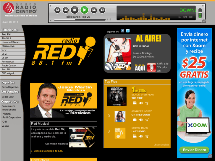 www.radioredfm.com.mx