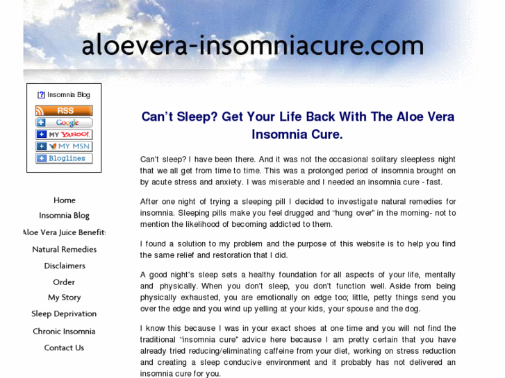 www.aloevera-insomniacure.com