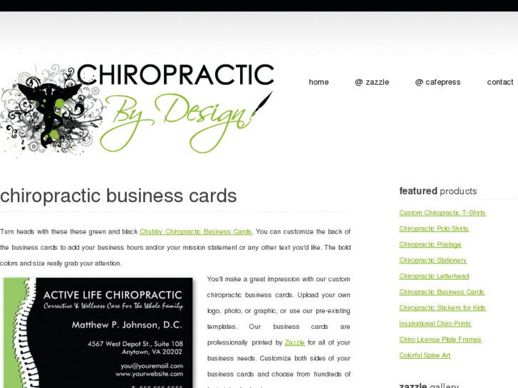 www.chiropracticbusinesscards.biz