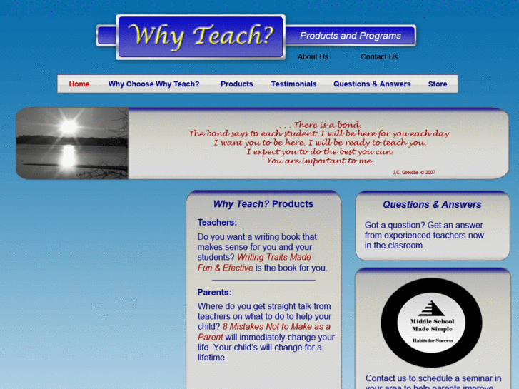 www.whyteachproductsandprograms.com