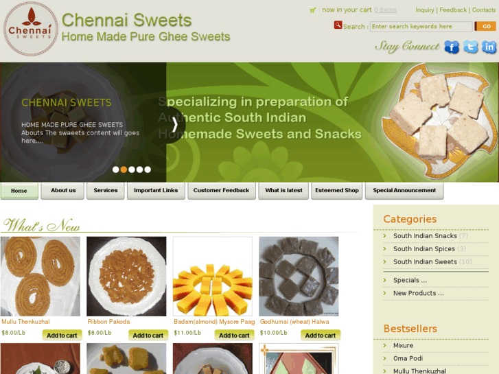 www.chennaisweets.com