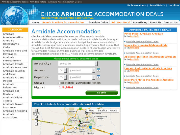 www.checkarmidaleaccommodation.com.au