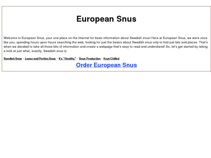 www.europeansnus.com