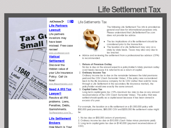 www.lifesettlementtax.com