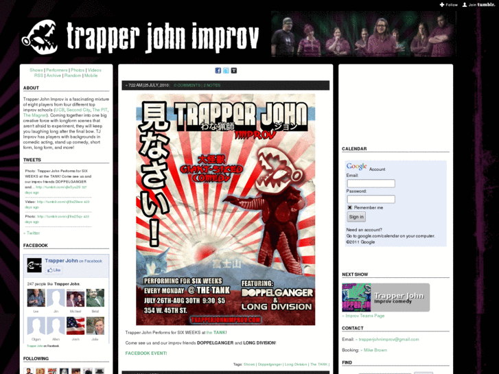 www.trapperjohnimprov.com