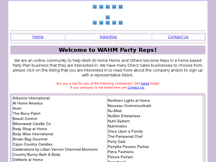 www.wahmpartyreps.com