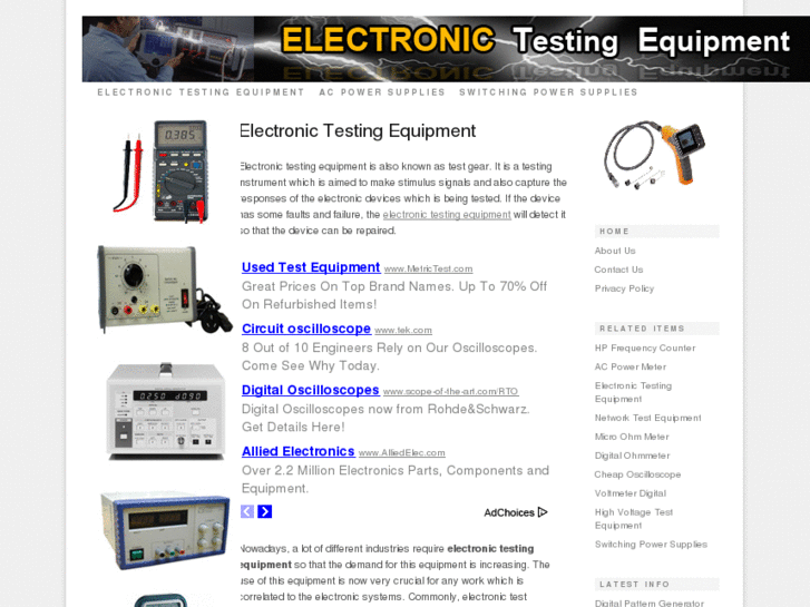 www.electronictestingequipment.org