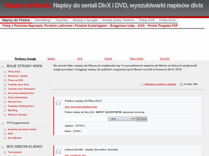 www.napisy-do-filmow.pl