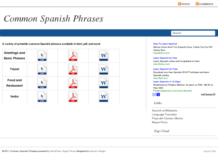 www.commonspanishphrases.org