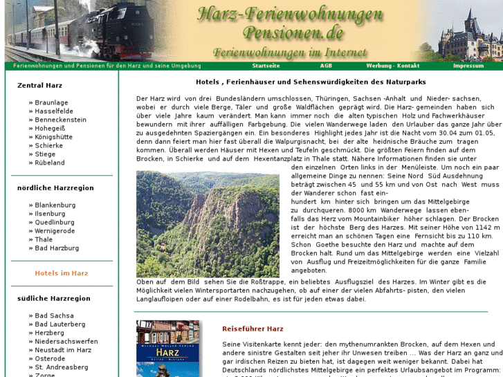 www.harz-ferienwohnungen-pensionen.de