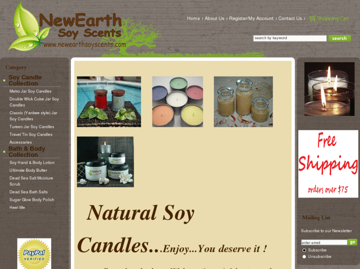 www.newearthsoyscents.com