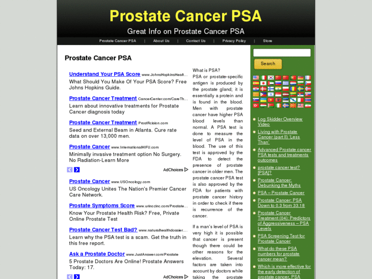 www.prostatecancerpsa.org