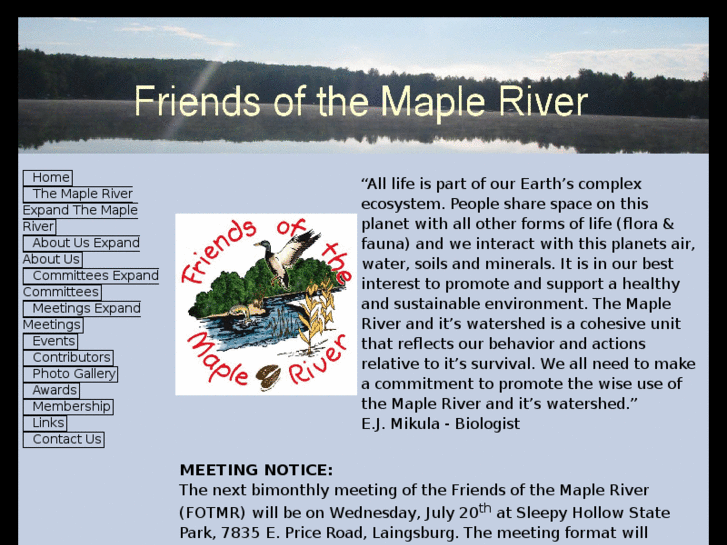 www.friendsofthemapleriver.org