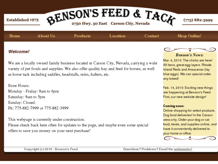 www.bensonsfeed.com