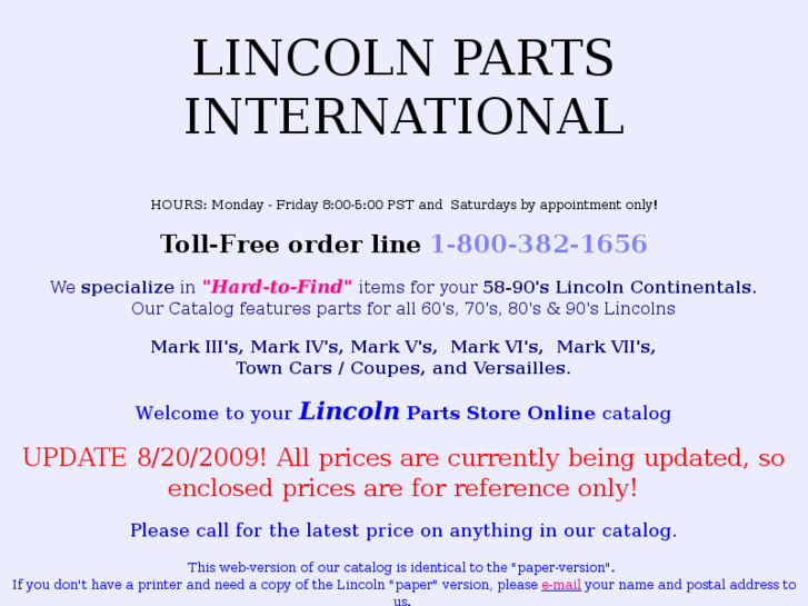 www.lincolnpartsinternational.com