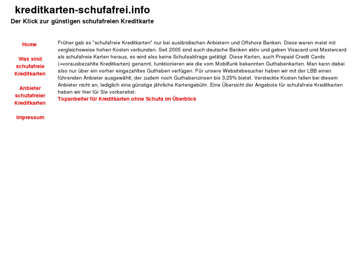 www.kreditkarten-schufafrei.info