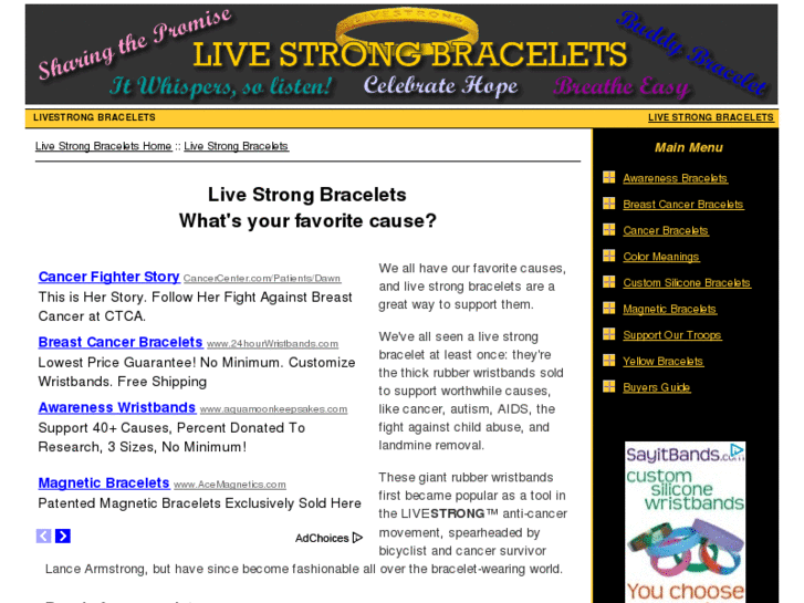 www.live-strong-bracelets.com