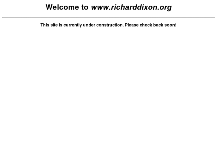 www.richarddixon.org