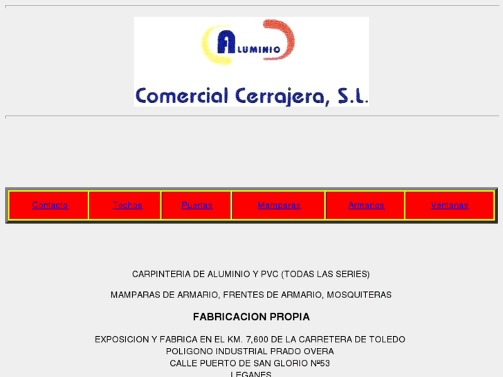 www.aluminiocomercialcerrajera.com