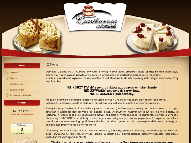 www.ciastkarniakubicka.com