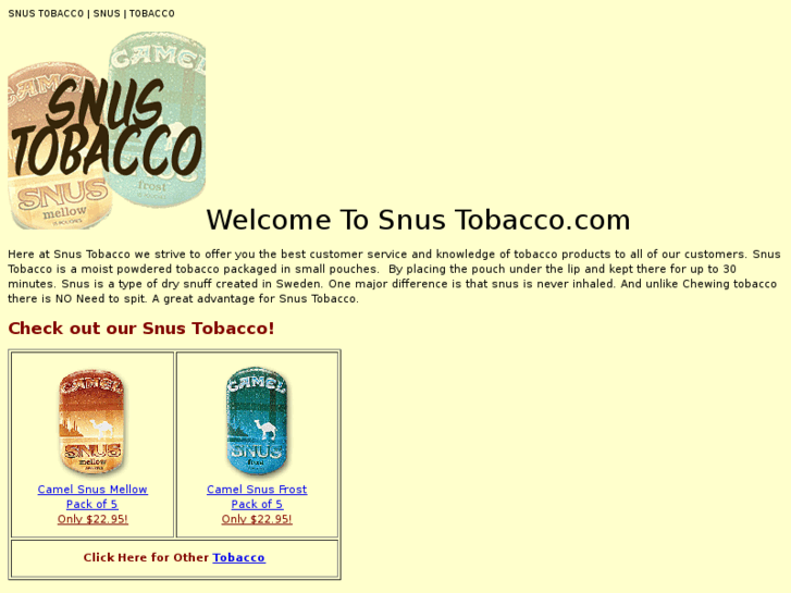 www.snus-tobacco.org