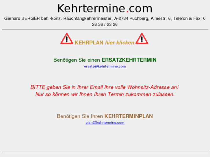 www.kehrtermine.com