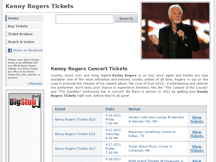 www.kennyrogerstickets.com