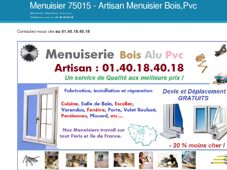 www.menuisier75015.com