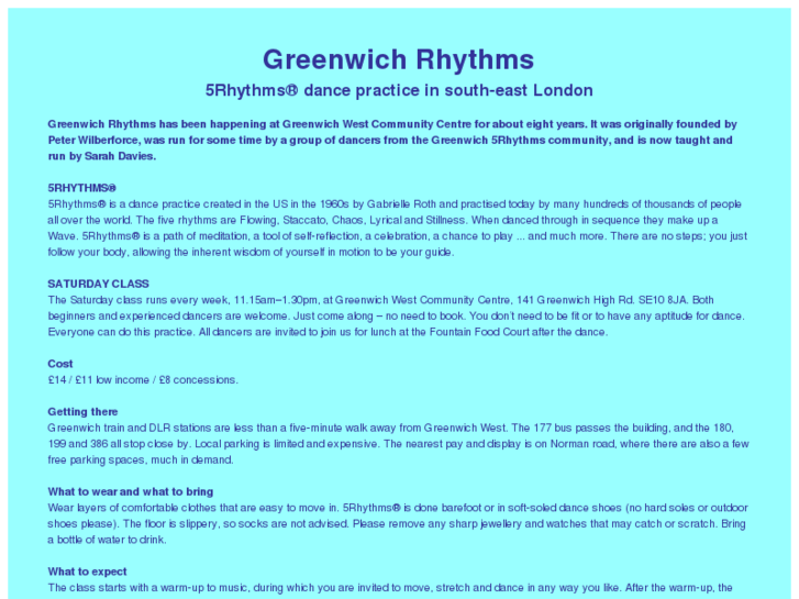 www.greenwich-rhythms.co.uk