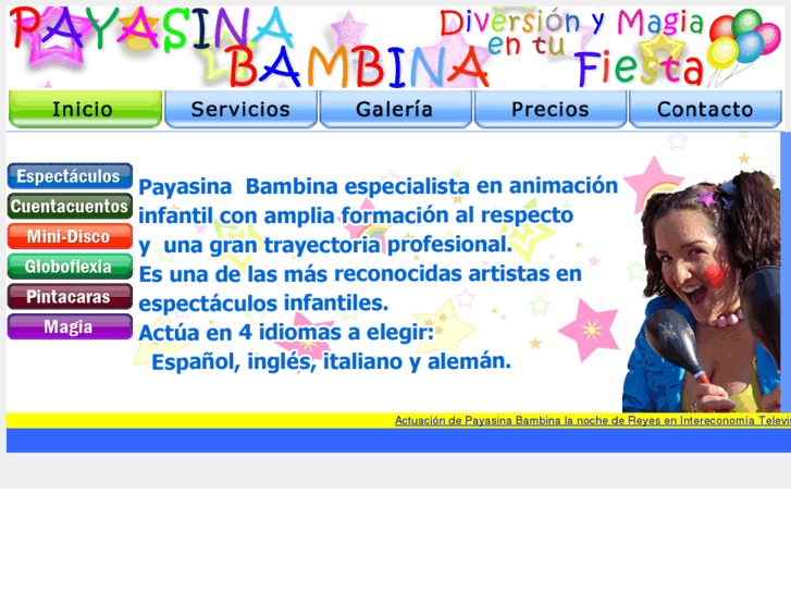 www.payasinabambina.es