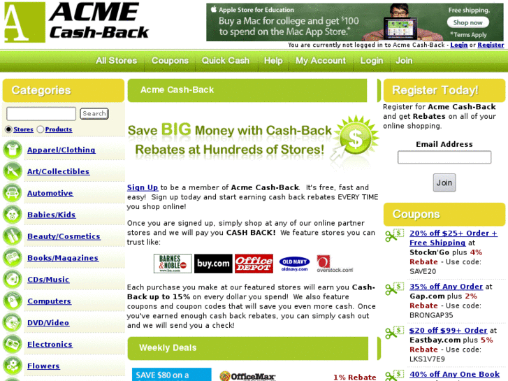 www.acmecashback.com