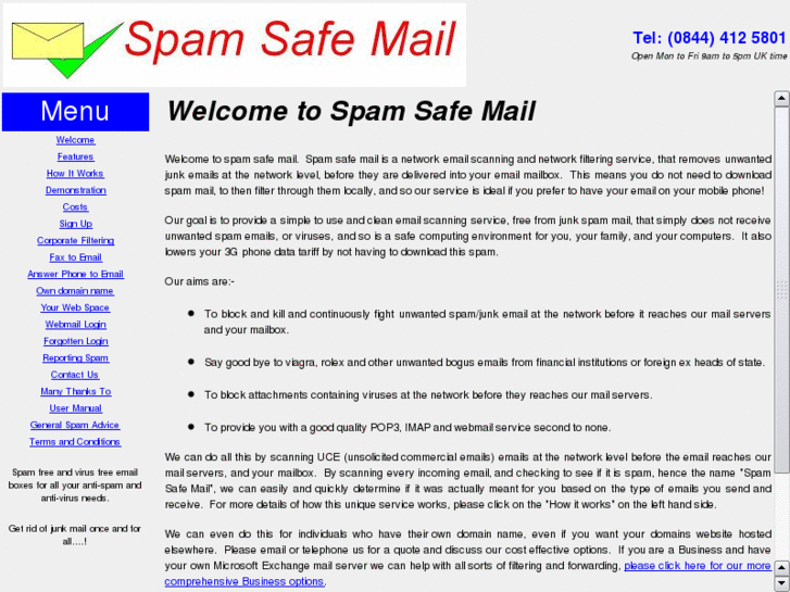 www.spamsafemail.biz